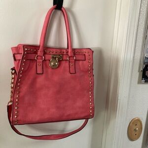 Stylish Coral Studded Handbag